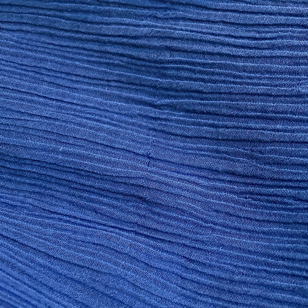 KOBI HALPERIN BLUE DARCIE CREPE FLUTTER SHORT SLEEVE ELASTIC WAIST MINI DRESS - Picture 7 of 9